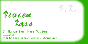 vivien kass business card